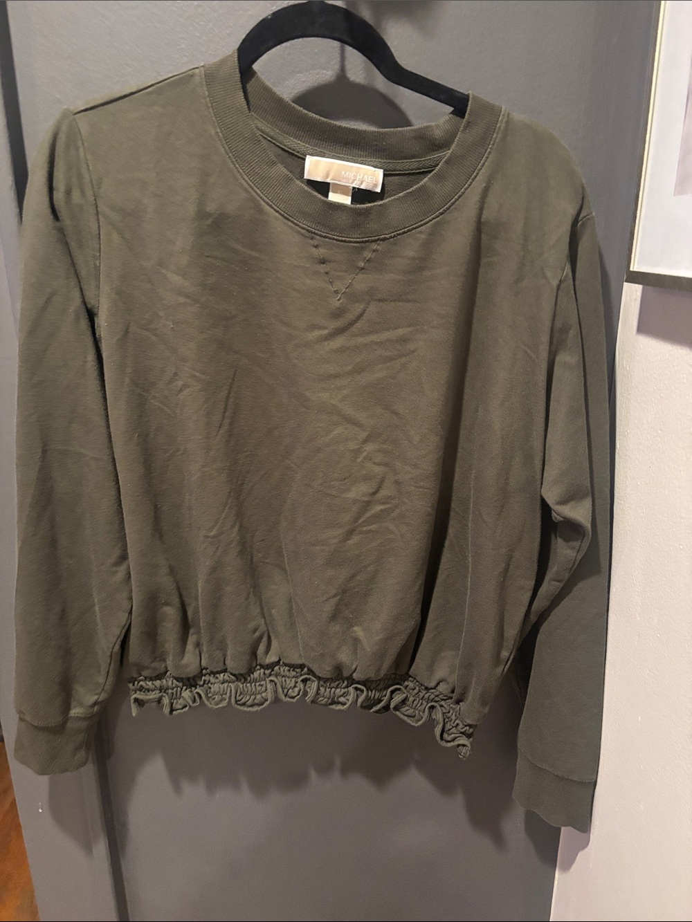 Michael Kors Olive Green Crewneck Pullover
